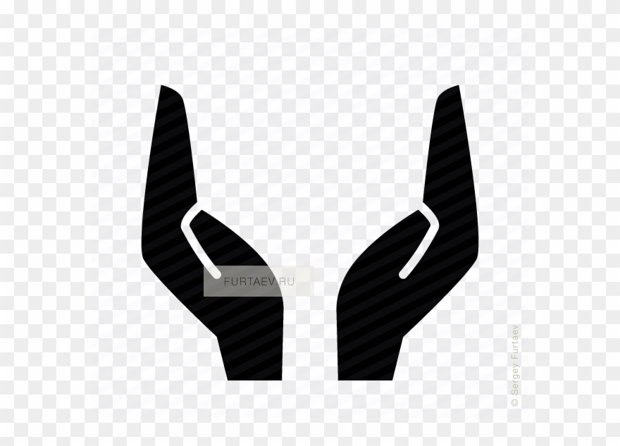 880x633 Open Hands Outline Icon Vector Illustration Stock Vector