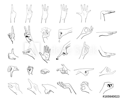 Hand Outline Vector at Vectorified.com | Collection of Hand Outline