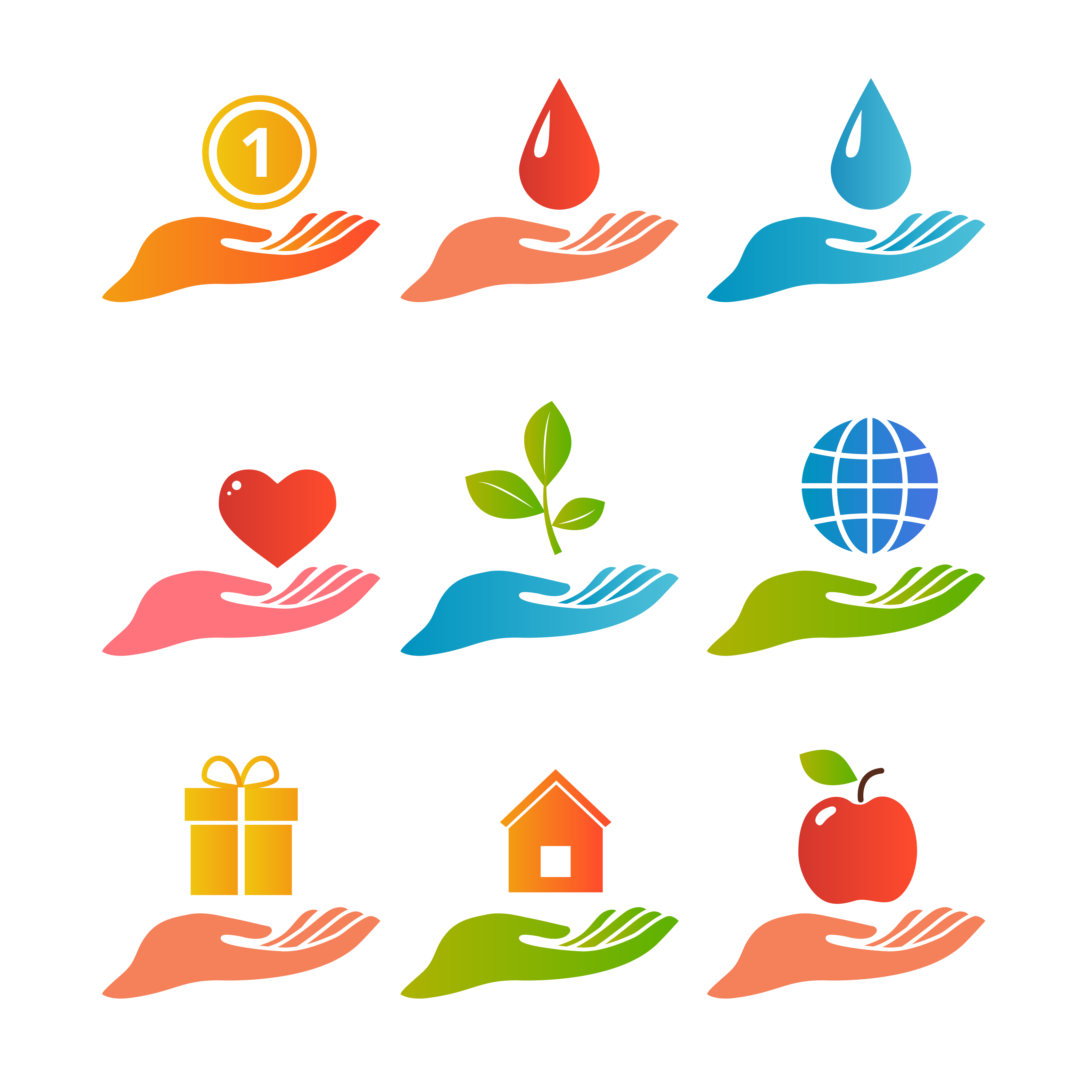 4500x4500 Hand Palm Up Free Vector Art