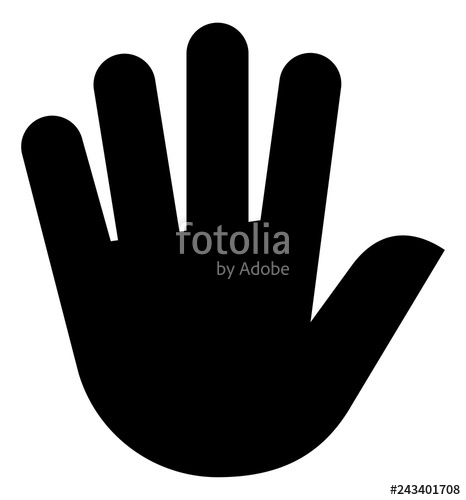 466x500 Hand Pan Palm Vector Icon Stock Image And Royalty Free Vector