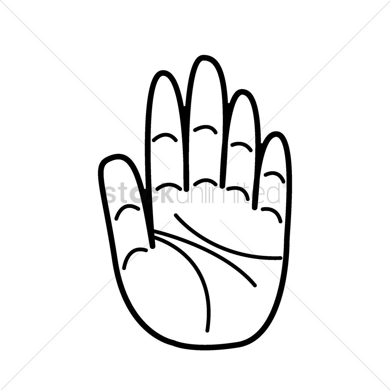 1300x1300 Hand Palm Vector Image