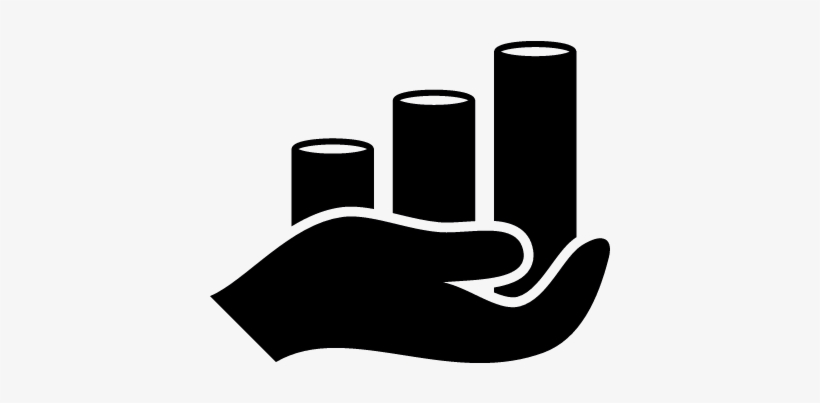 820x403 Coins Stacked On A Hand Palm Vector