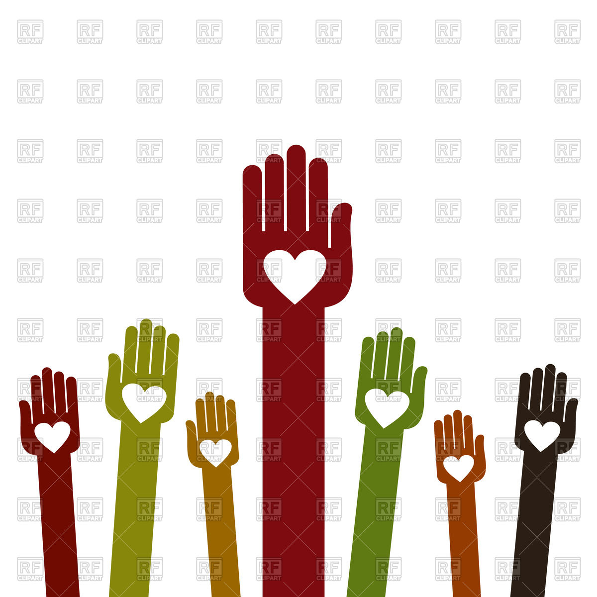 1200x1200 Hands With Heart In Palm Vector Image Of People