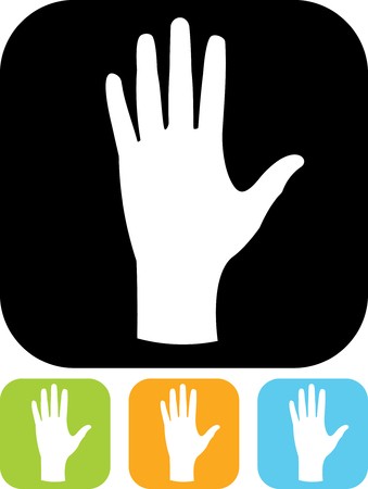 339x450 Human Hand Palm Vector Isolated Royalty Free Vector Graphics