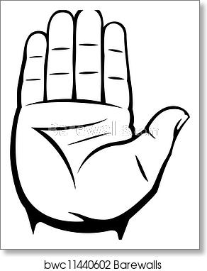 292x382 Male Hand Palm, Art Print Barewalls Posters Prints