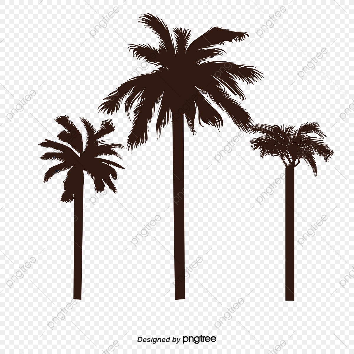 1200x1200 Summer Cartoon Hand Painted Palm Silhouette, Summer Vector