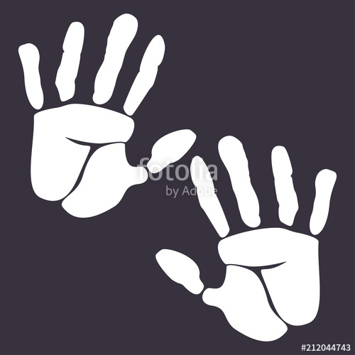 500x500 Two Wight Hand Palm Vector Icon Open Hand Flat Vector