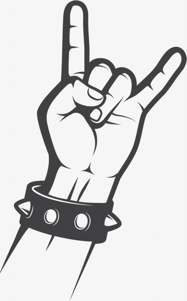 635x1024 Rock Gesture Vector Hand Finger Sketch Png And Vector Rock Hand