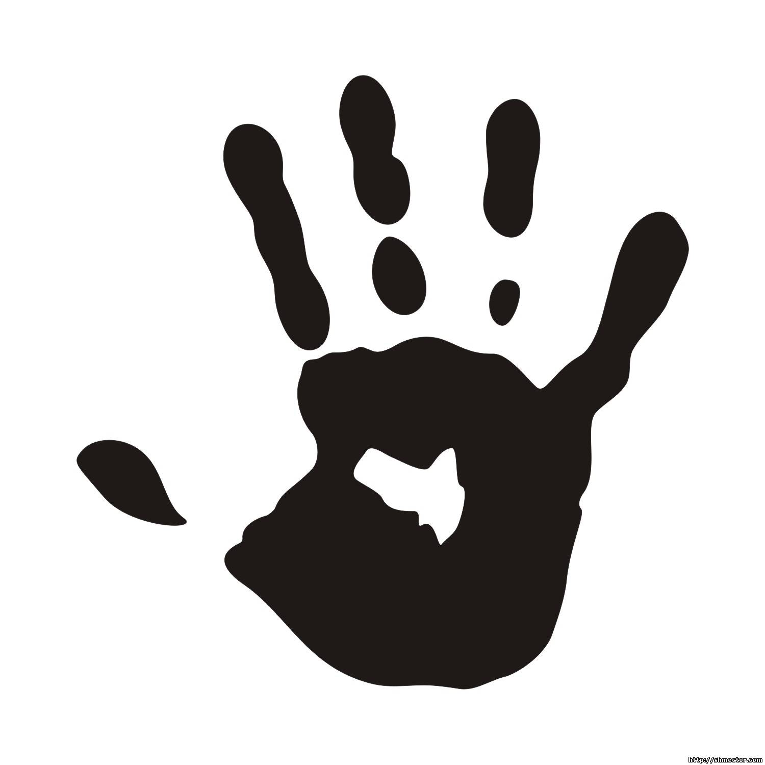 1500x1500 Hand Print Vector