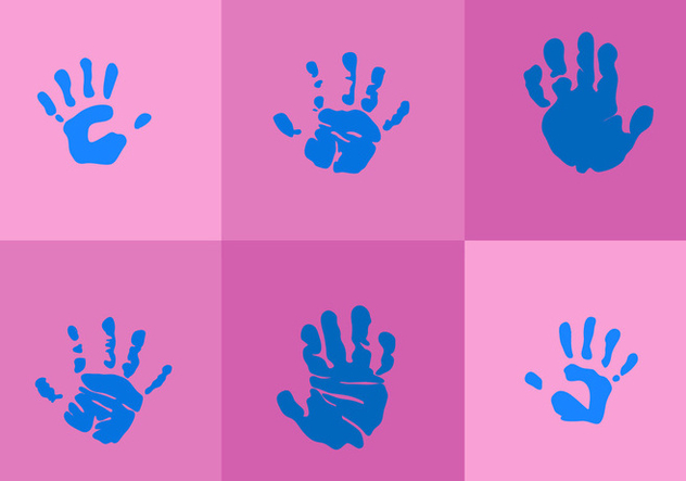 Hand Print Vector Free Download
