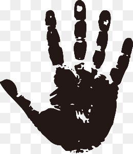 260x300 Handprint Png Black And White Free Handprint Black And White