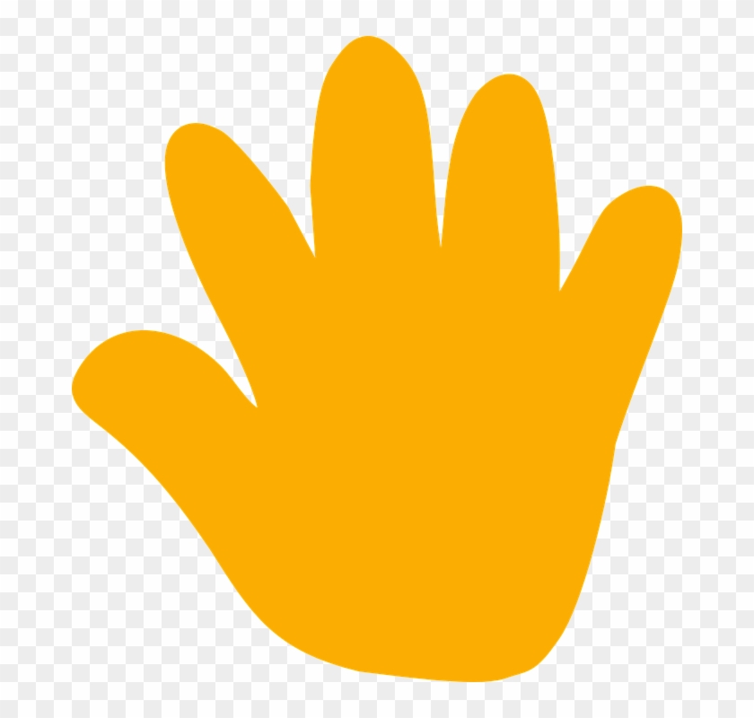 840x800 Yellow Hand Print Hand Print Orange Free Vector Graphic