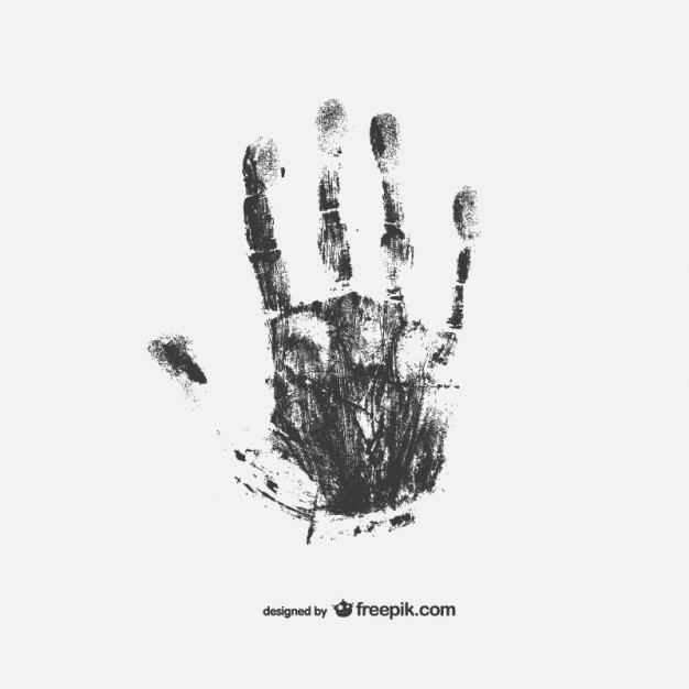 626x626 Black Hand Print Vector Free Download