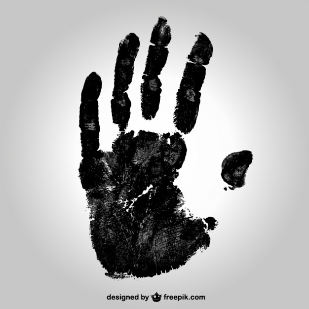 626x626 Black Handprint Vector Free Download