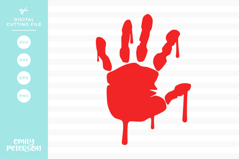 800x533 Bloody Handprint Dxf Design