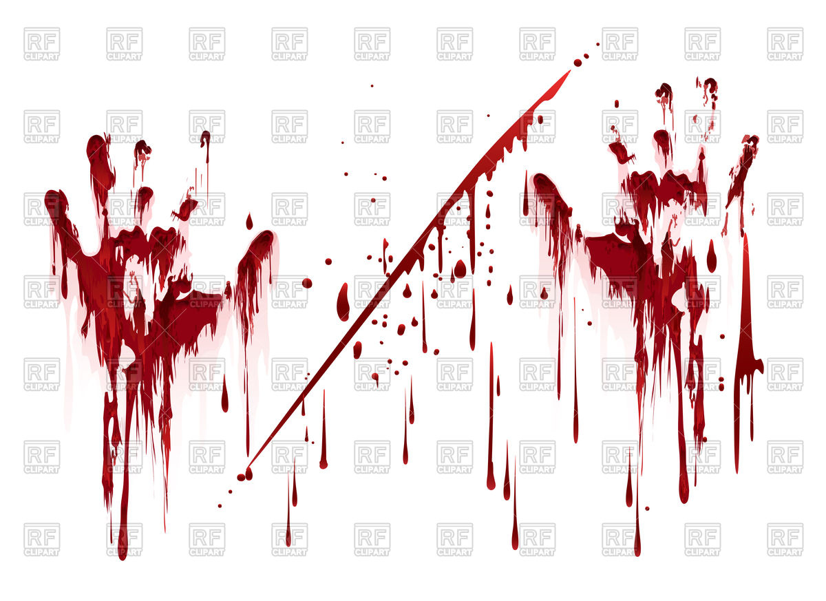 1200x873 Bloody Hand Prints With Blood Drops Vector Image Of Objects
