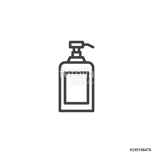 500x500 Handwash Liquid Soap Outline Icon Linear Style Sign For Mobile