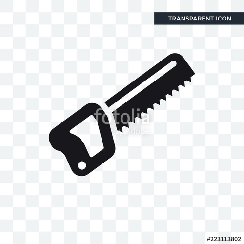 500x500 Hand Saw Vector Icon Isolated On Transparent Background, Hand Saw