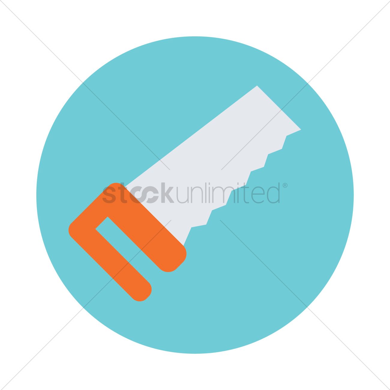 1300x1300 Hand Saw Vector Image