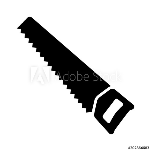 500x500 Hand Saw Or Handsaw Carpentry Tool Flat Vector Icon For Apps