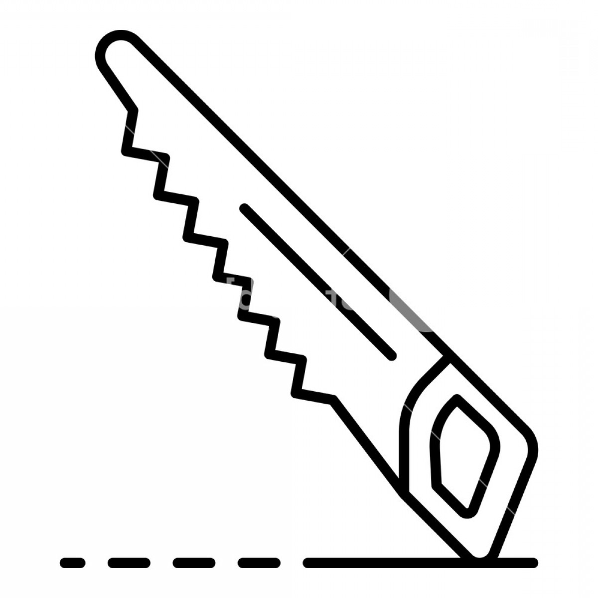 1200x1200 Hand Saw Icon Outline Hand Saw Vector Icon For Web Design Isolated