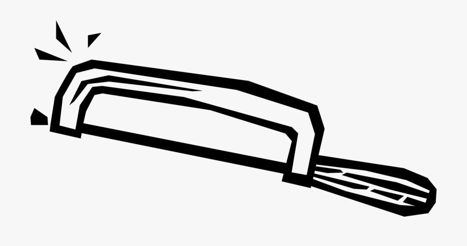 920x485 Hand Saw Vector Black Png