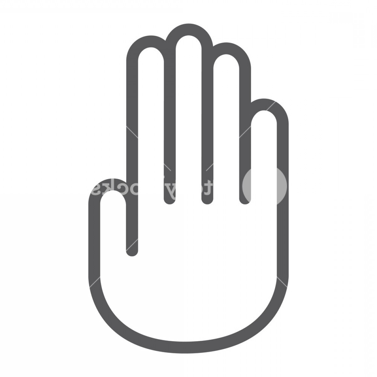 1200x1200 Stop Hand Line Icon Warning And Palm Stop Sign Vector Graphics