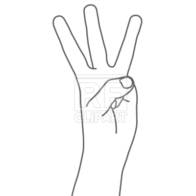 400x400 Three Fingers Hand Sign Vector Image Of Signs, Symbols, Maps