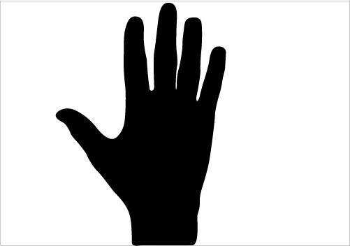 501x352 Hand Silhouette Right Hand Vector Silhouette Get Download