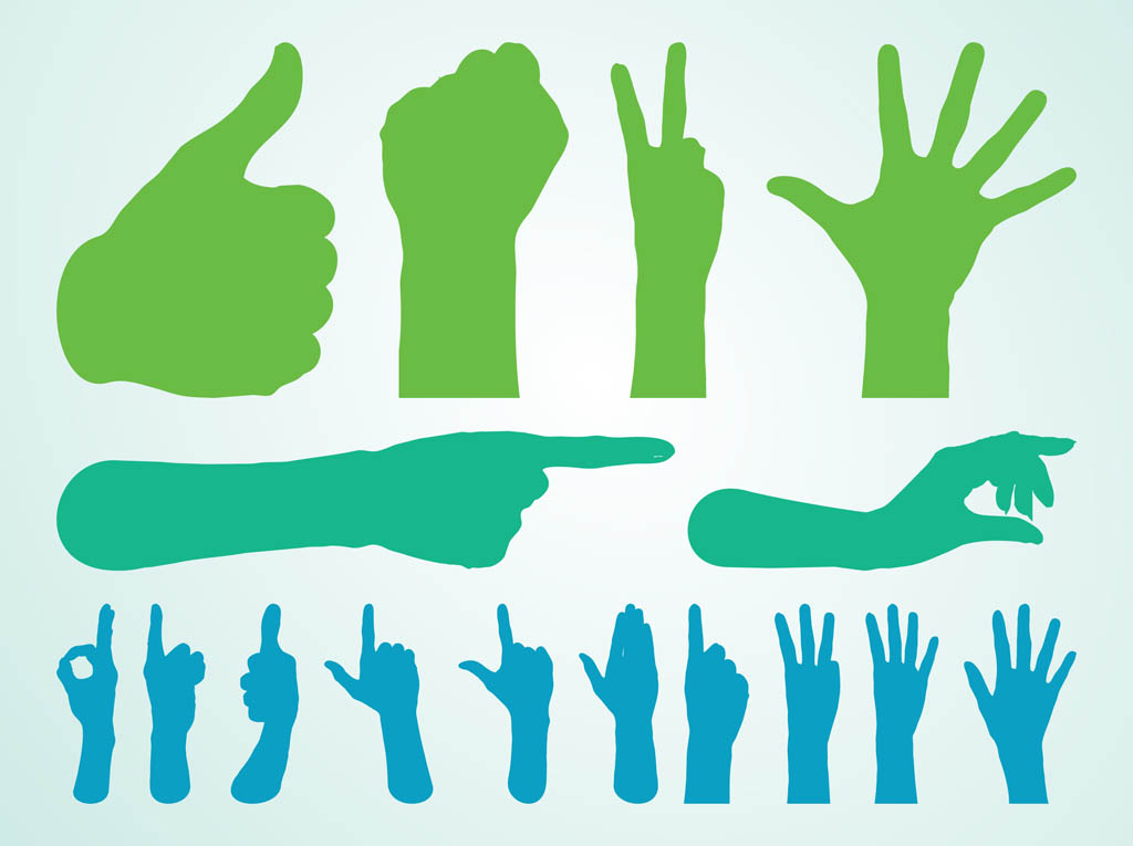 1024x765 Hand Silhouette Set Free Vectors Ui Download