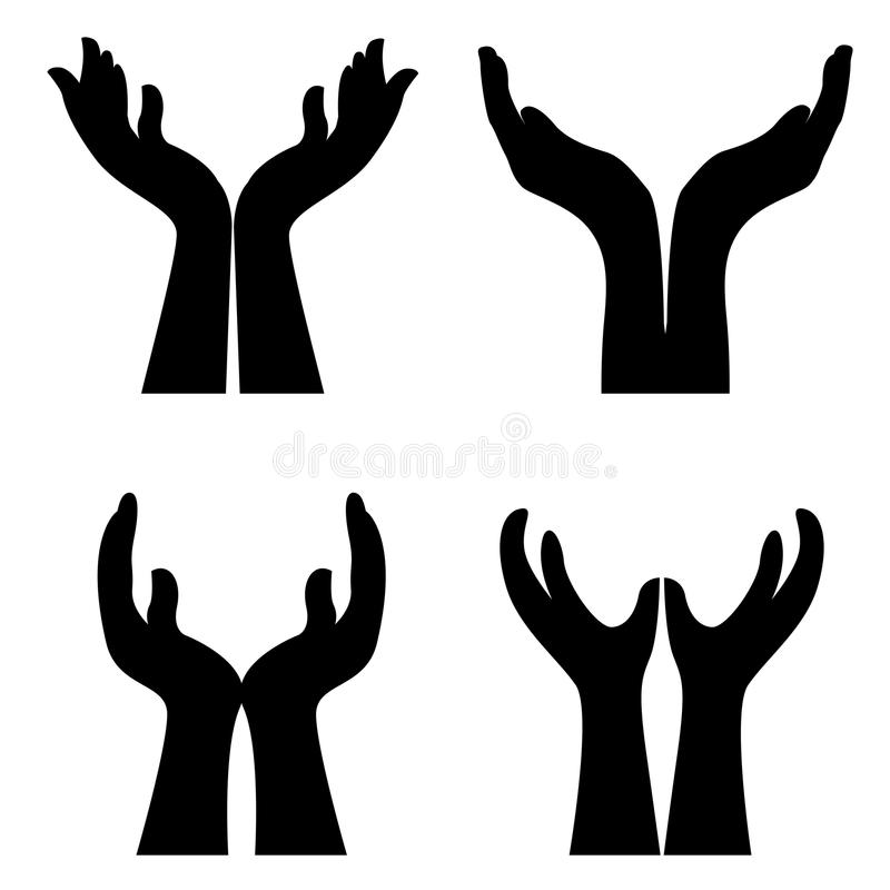 800x800 Open Hand Silhouette Vector