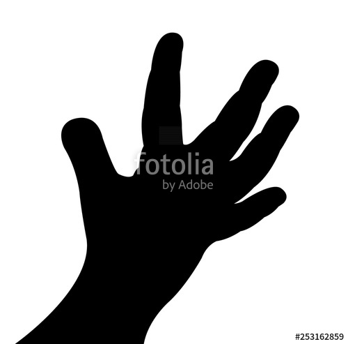500x493 A Hand Silhouette Vector Stock Image And Royalty Free Vector