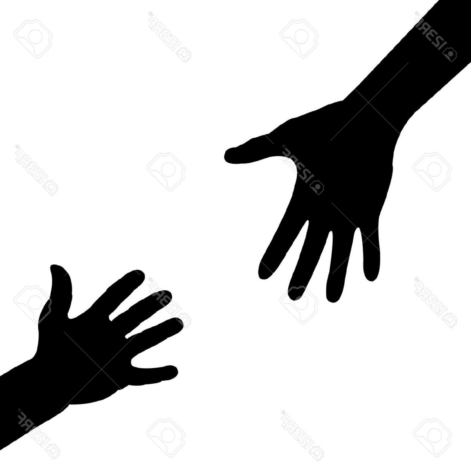 1560x1560 Clipart Silhouette Hands Reaching Free Cliparts Download
