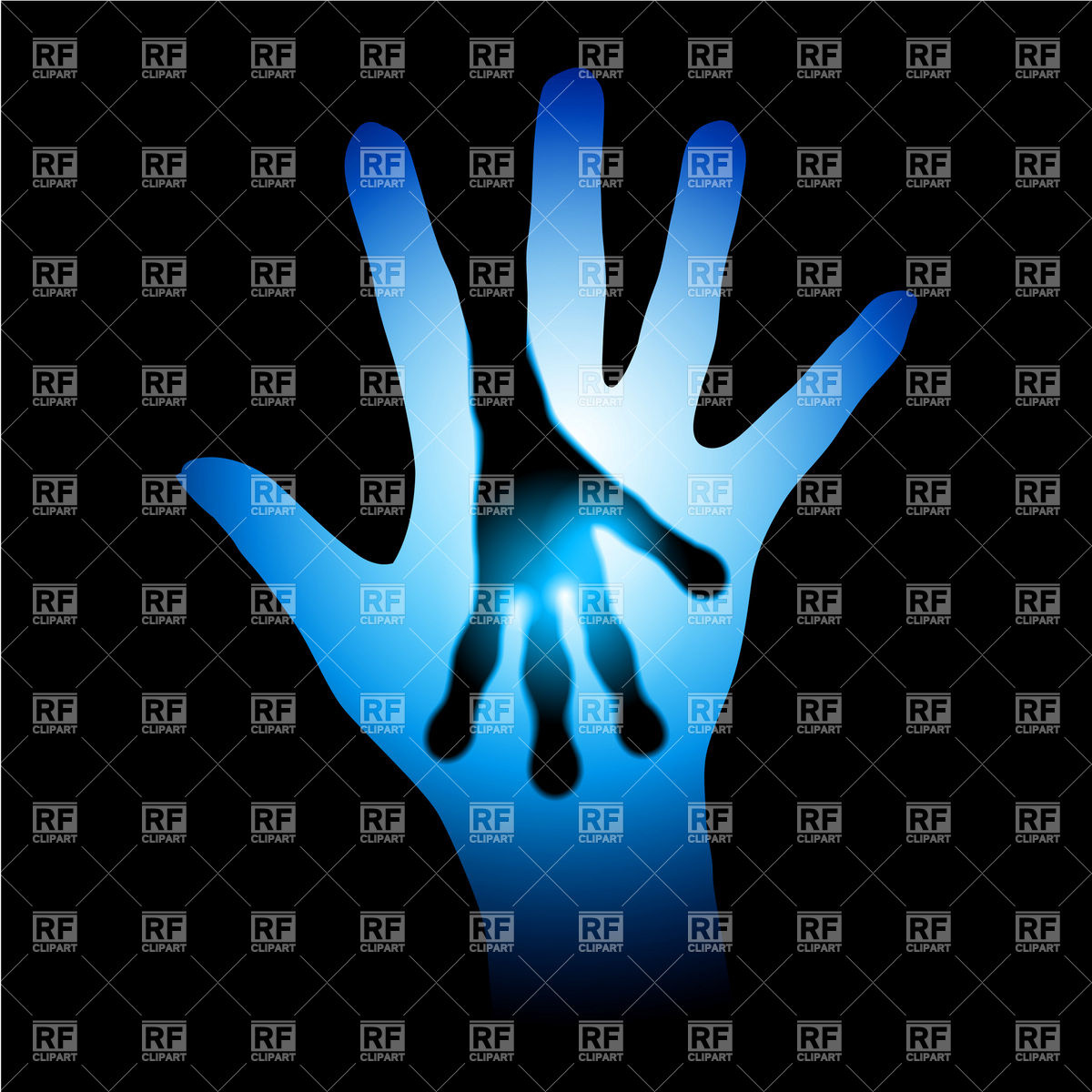 1200x1200 Human And Alien Hands Silhouette Vector Image Of Silhouettes
