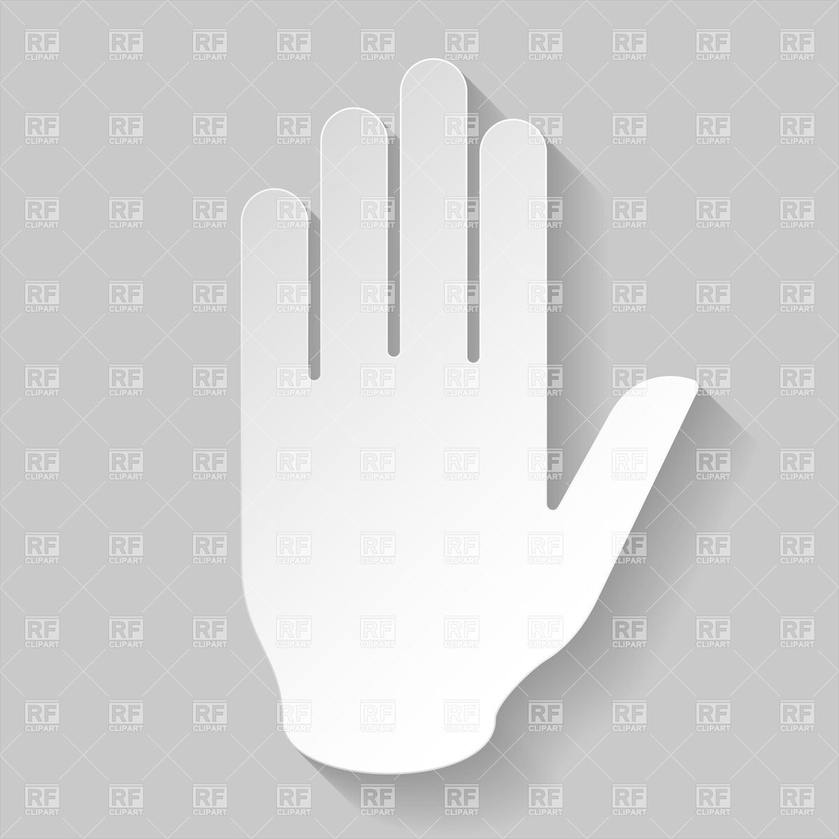 1200x1200 Paper Hand As A Stop Sign Vector Image Of Signs, Symbols, Maps