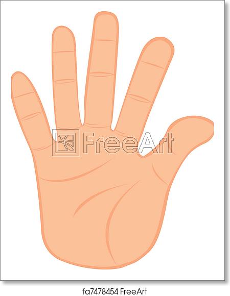 450x580 Free Art Print Of Stop Hand Stop Hand Isolated Over White