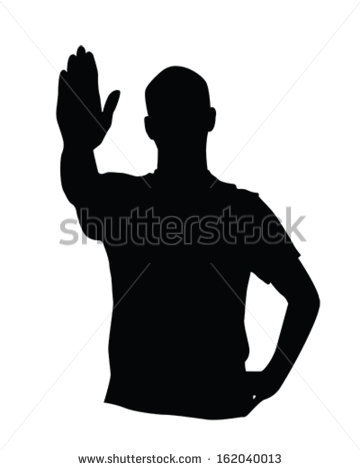 360x470 Stop Hand Silhouette