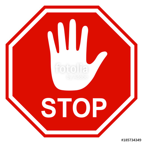 500x500 Stop Sign Icon With Hand
