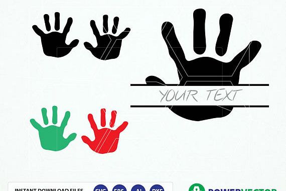 570x380 Hand Prints Hand Prints Cutting Template Paper