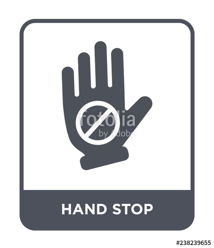 430x500 Hand Stop Icon Vector Stock Image And Royalty Free Vector