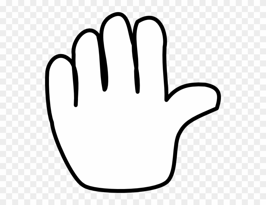 880x679 Hand Stop White Vector Clipart