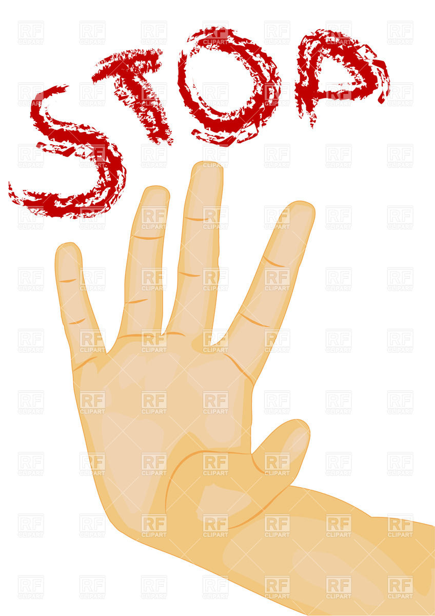 848x1200 Hand Gesture Stop Vector Image Of People Arkela