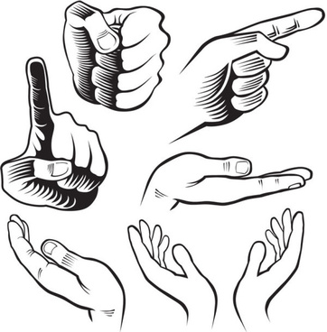 362x368 Hand Stop Gesture Free Vector Download