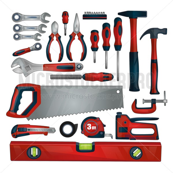 600x600 Hand Tools Icon Set Isolated On White Background Working Tools