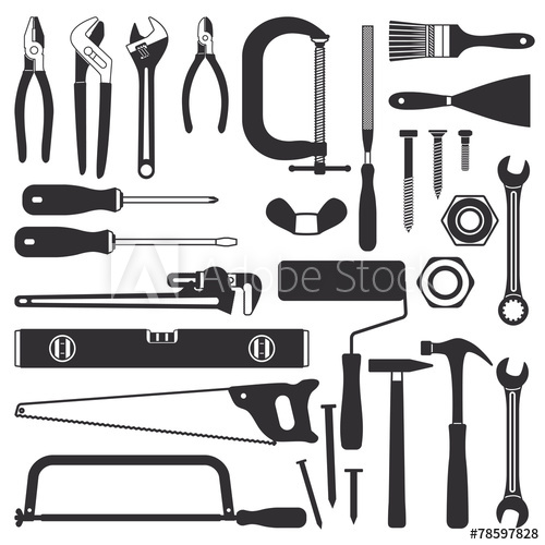 Hand Tools Vector at Collection of Hand Tools Vector