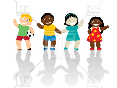 Happy Kids Of Different Ethnicity Smiling And Waving Hands Vector 400x300 Happy Kids Of Different Ethnicity Smiling And Waving Hands Vector