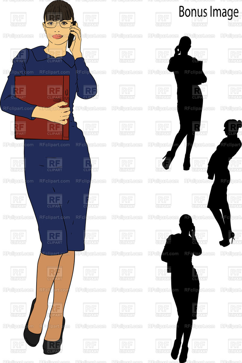 Young Girl Secretary In A Strict Dress Talking On A Mobile Phone 801x1200 Young Girl Secretary In A Strict Dress Talking On A Mobile Phone