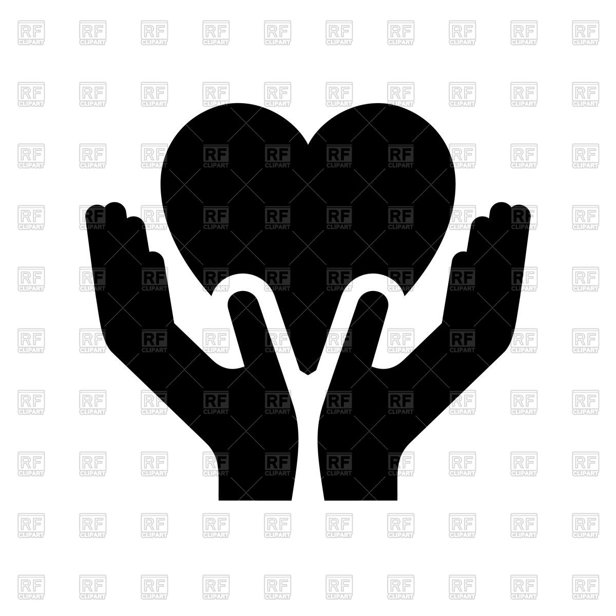 Love Symbol Valentine's Day Sign, Heart In Hands Vector Image 1200x1200 Love Symbol Valentine's Day Sign, Heart In Hands Vector Image
