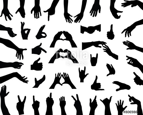 Silhouettes Of Hands, Vector Stock Image And Royalty Free Vector 500x400 Silhouettes Of Hands, Vector Stock Image And Royalty Free Vector