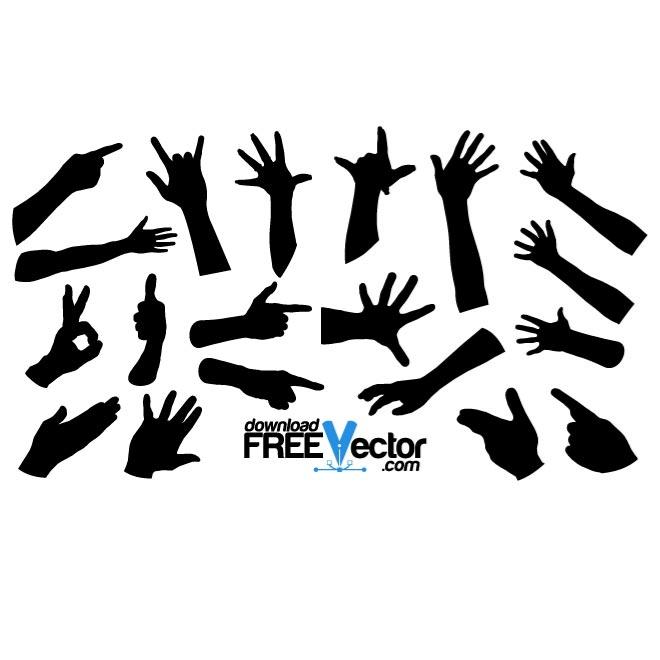 660x660 Hand Gestures Vector Pack Free Vectors Ui Download
